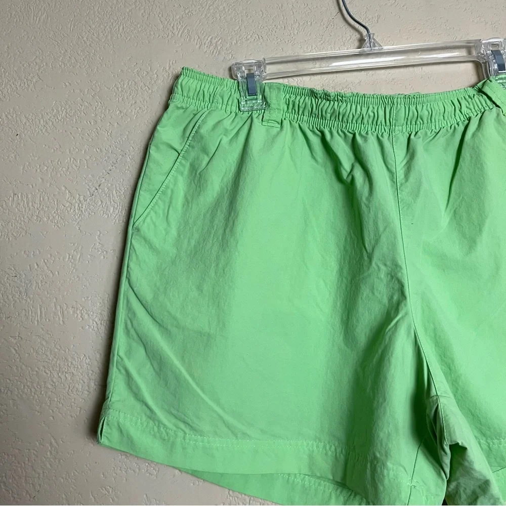 Columbia PFG Fishing Elastic‎ Waist Green Shorts Mens Size XL